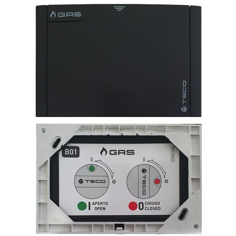 foto del prodotto placca di copertura valvola gas teco b01 multicolore nero opaco
