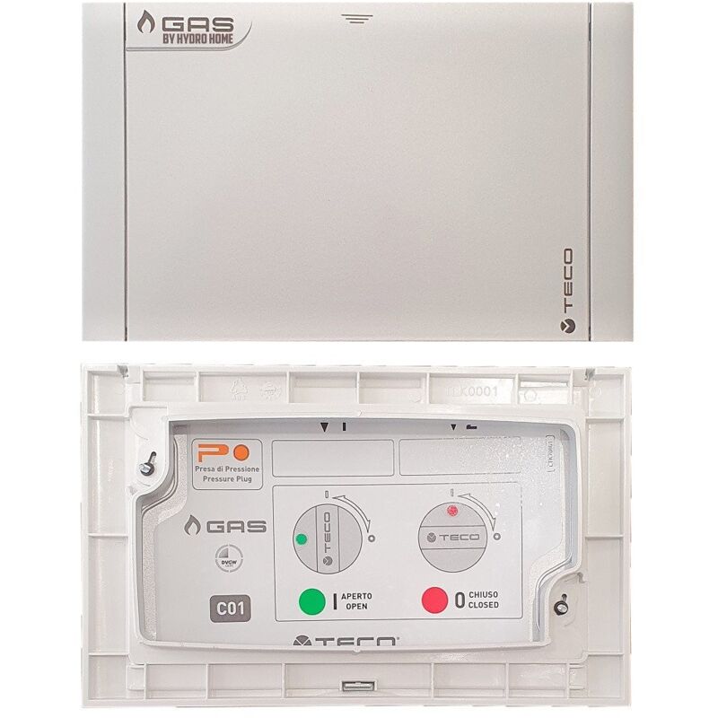 foto del prodotto placca di copertura valvola gas teco c01 multicolore cromo satinato