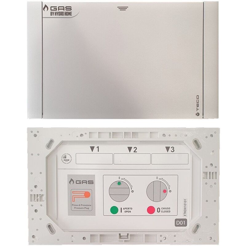 foto del prodotto placca di copertura valvola gas teco d01 multicolore cromo satinato