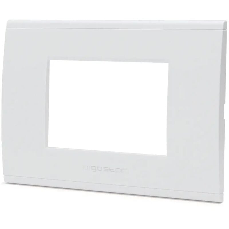 foto del prodotto placca di plastica compatibile bticino livinglight international bianco 3 fori
