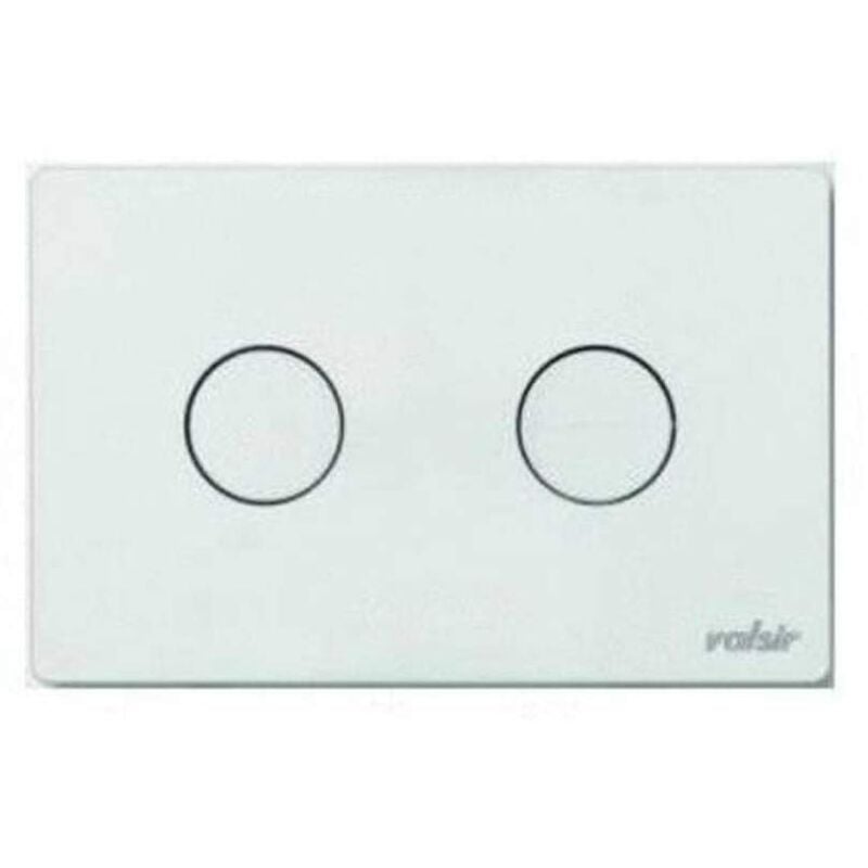 foto del prodotto placca doppio scarico non ingrombo bianca per cassetta incasso valsir vs0875001