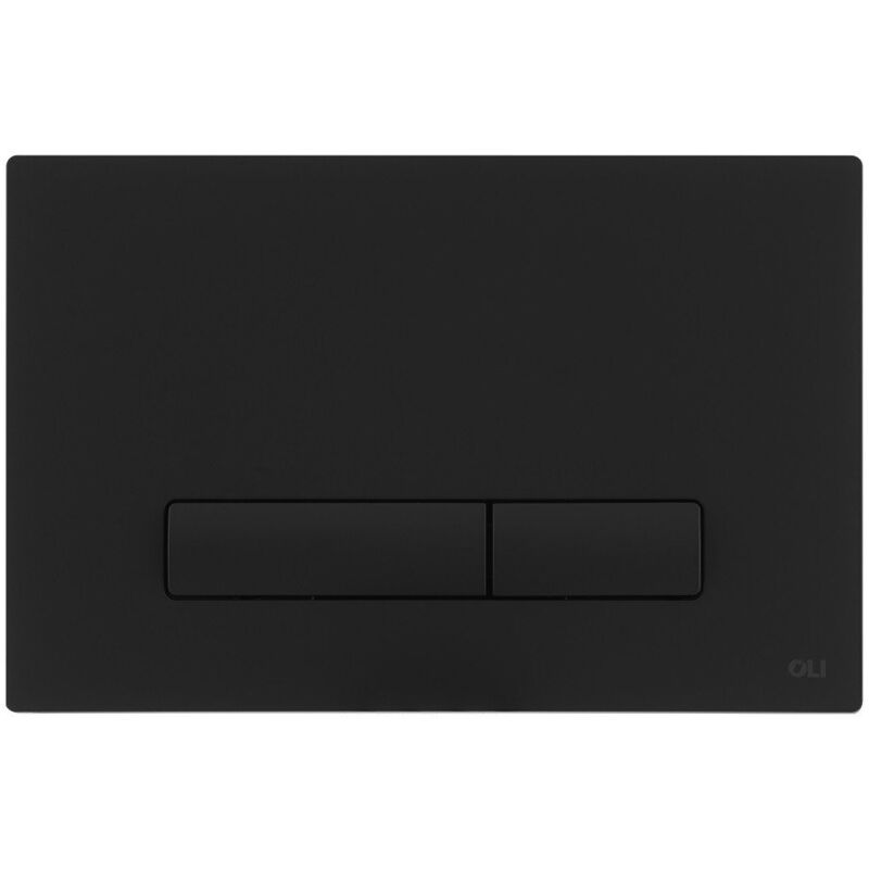 foto del prodotto placca doppio tasto glam olipure nera soft touch cassetta incasso oli