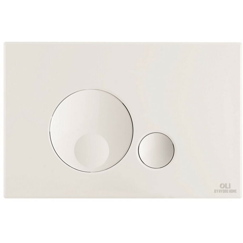 foto del prodotto placca doppio tasto globe bianca cassetta incasso oli