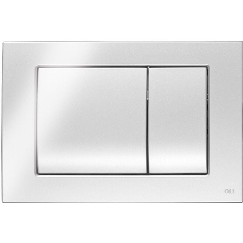 foto del prodotto placca doppio tasto metal dual cromo lucido cassetta incasso oli