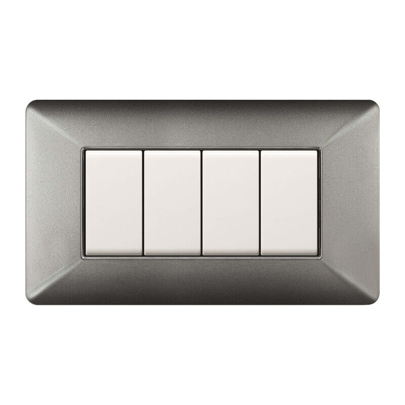foto del prodotto placca easy mod. matix alluminio notte 4p
