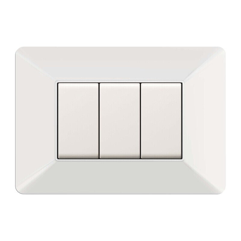 foto del prodotto placca easy mod. matix bianca 3p. prezzo per 1 pezzo.