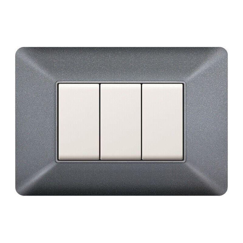 foto del prodotto placca easy mod. matix grigio chiaro 3p. prezzo per 1 pezzo.