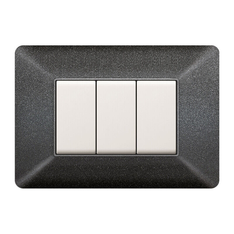 foto del prodotto placca easy mod. matix grigio notte 3p. prezzo per 1 pezzo.