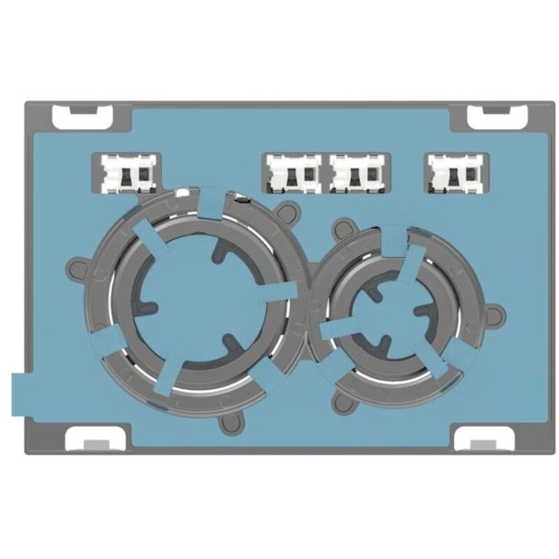 foto del prodotto placca geberit sigma50 round personalizzabile nero cromato doppio tasto 115.651.00.1 nero cromo