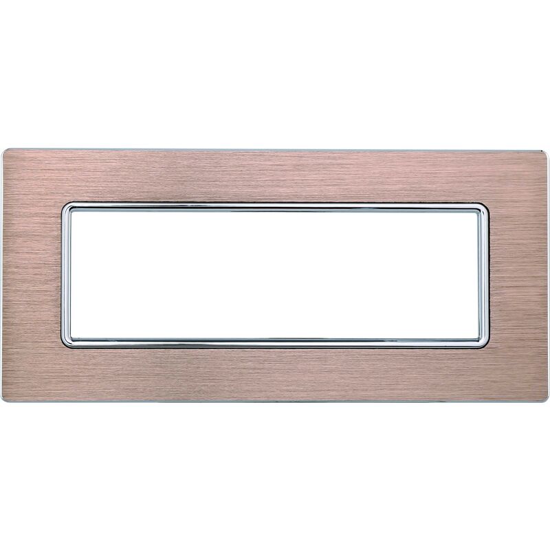 foto del prodotto placca in alluminio 6 posti colore oro serie solar compatibile matix