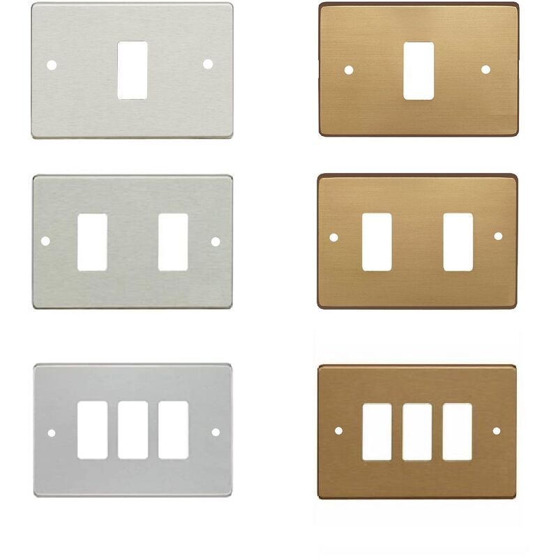 foto del prodotto placca in alluminio tipo magic colore bronzo e alluminio 1 2 3 posti supporto503 alluminio 3