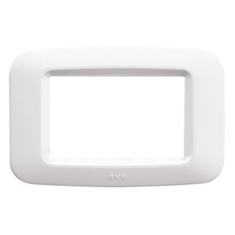 foto del prodotto placca in tecnopolimero ave banquise sistema 45 3 moduli bianco lucido 45py03bb