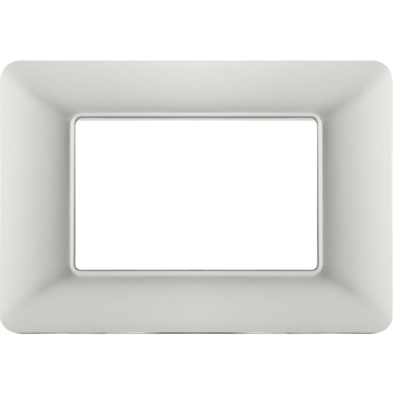 foto del prodotto placca in tecnopolimero joy compatibile bticino matix am4803msl 3 moduli argento m8003 05