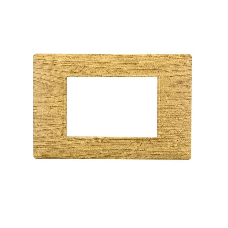 foto del prodotto placca interruttore 3 moduli compatibile matix copripresa luci bamboo c8803 lba