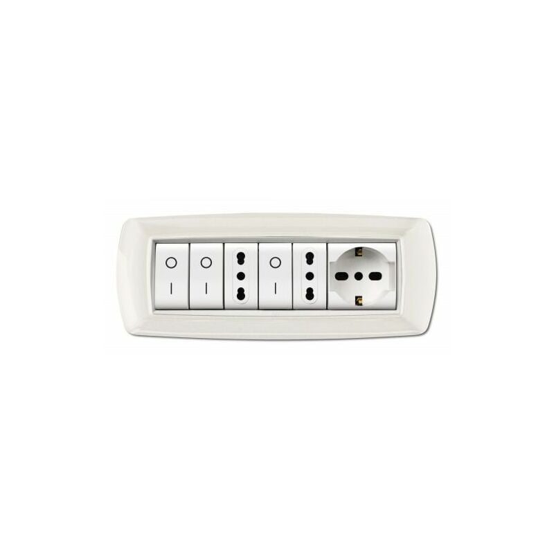 foto del prodotto placca life mod.living pl.bianca 7p cor.bian. pz 1,0