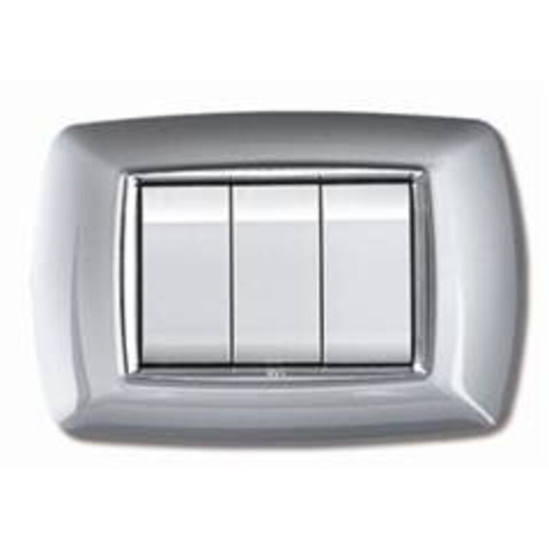 foto del prodotto placca life mod.living plas.alluminio ch. 3p