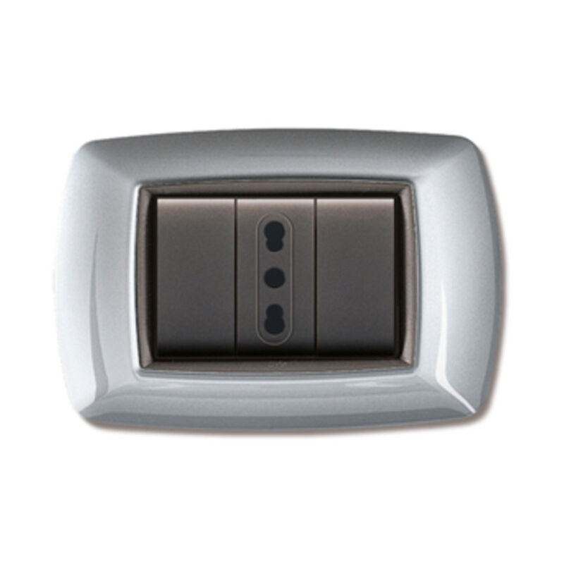 foto del prodotto placca life mod.living plas.alluminio ch. 3p. prezzo per 1 pezzo.