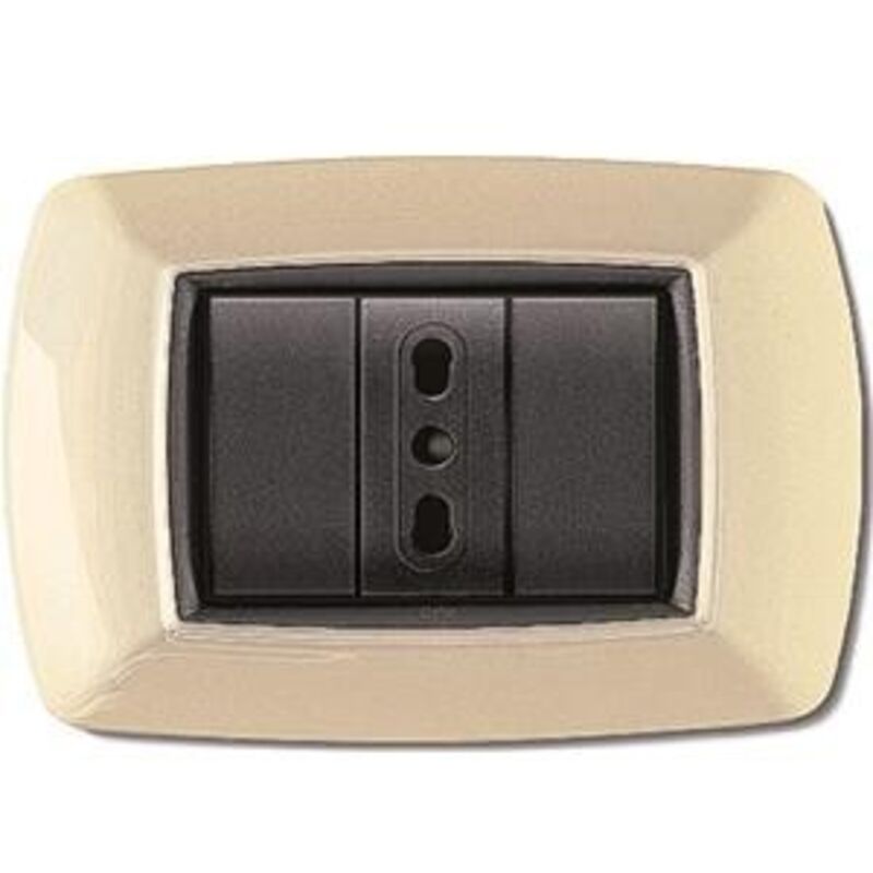 foto del prodotto placca life mod. living plast. avorio 3p