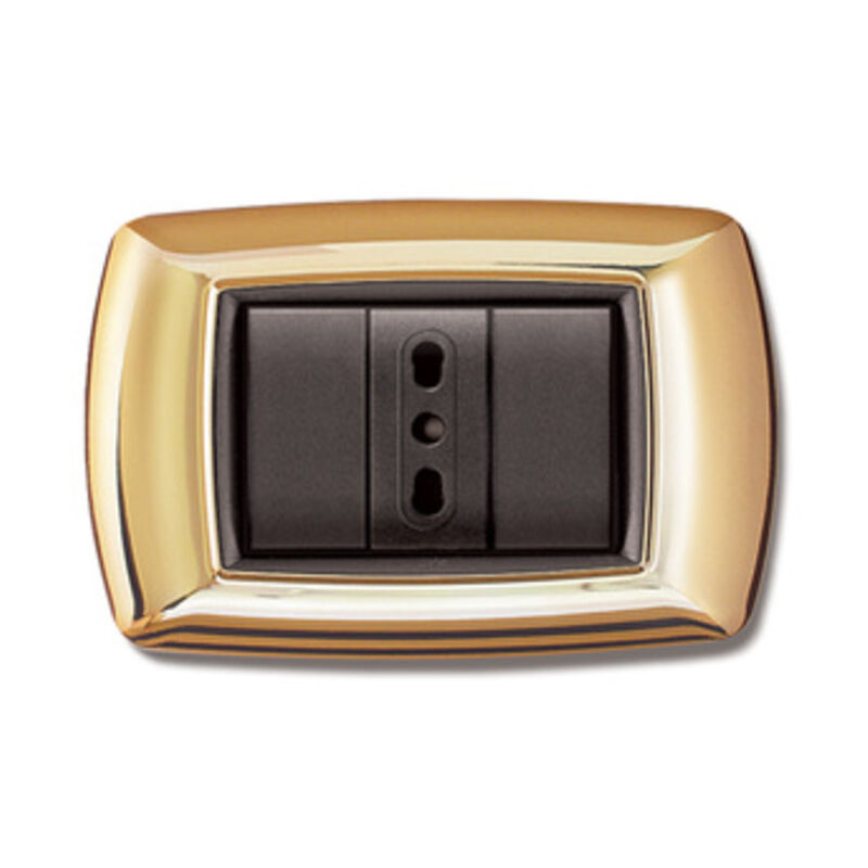 foto del prodotto placca life mod. living plast. oro 3p. prezzo per 1 pezzo.