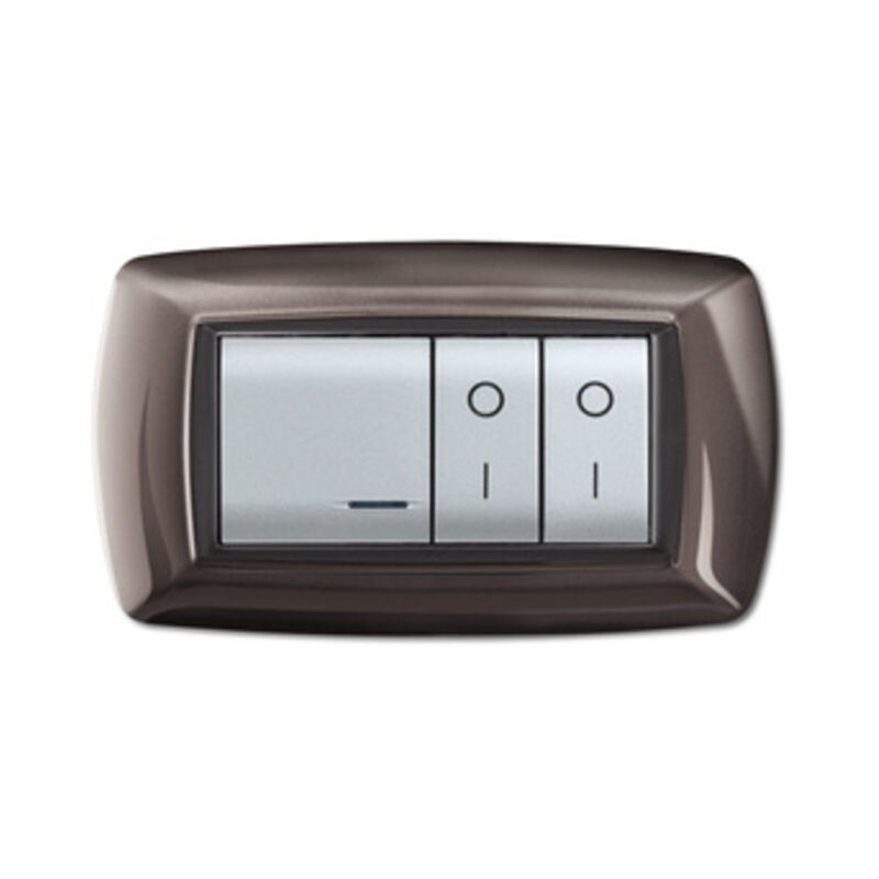 foto del prodotto placca life mod. living plastica alluminio notte 4p