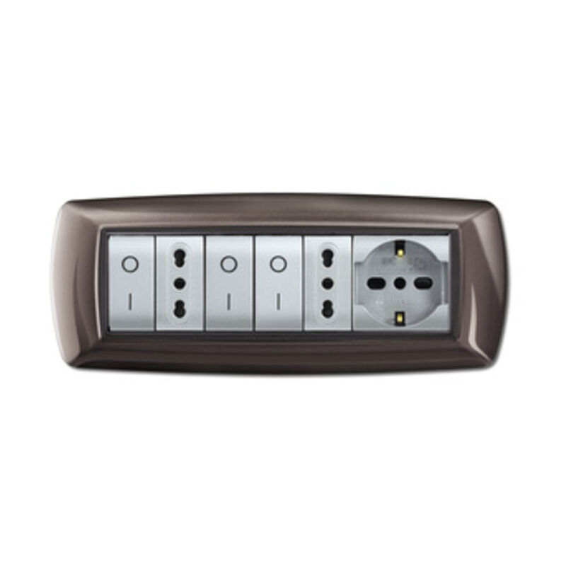 foto del prodotto placca life mod. living plastica alluminio notte 7p