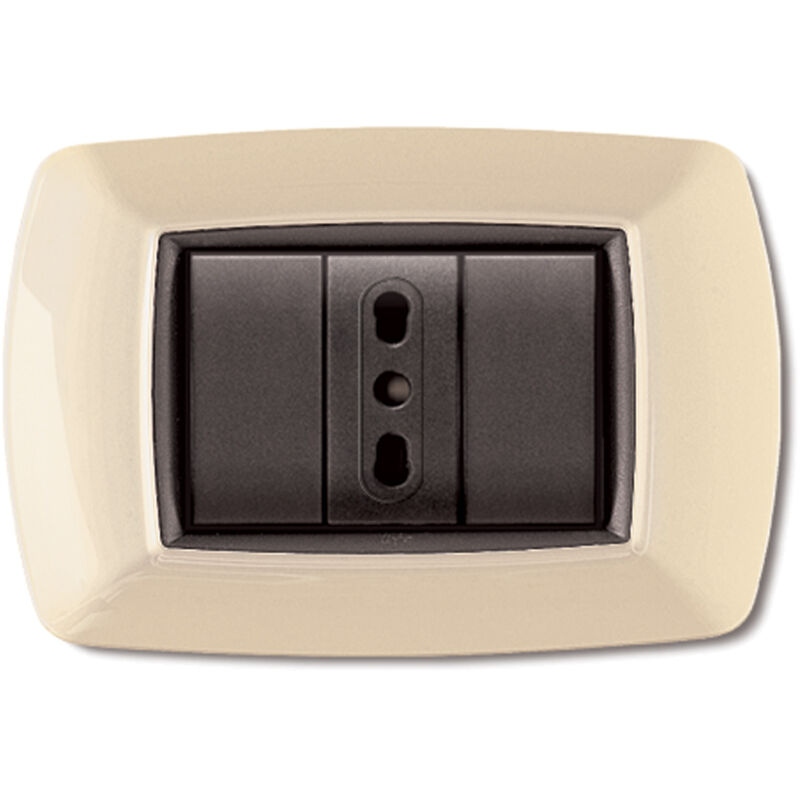 foto del prodotto placca life mod. living plastica avorio 3p. prezzo per 1 pezzo.