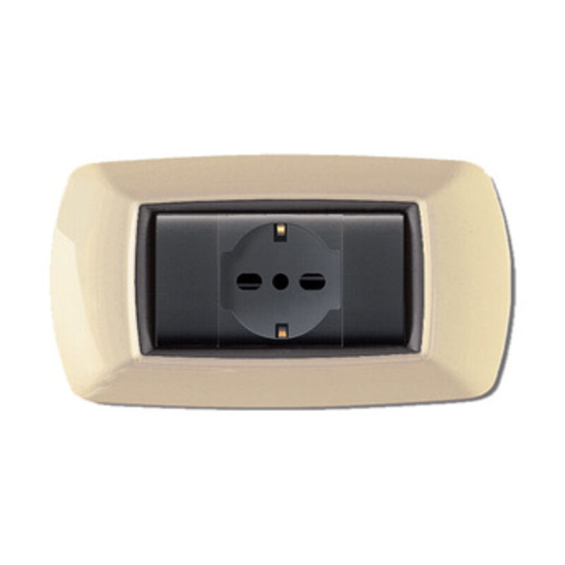 foto del prodotto placca life mod. living plastica avorio 4p