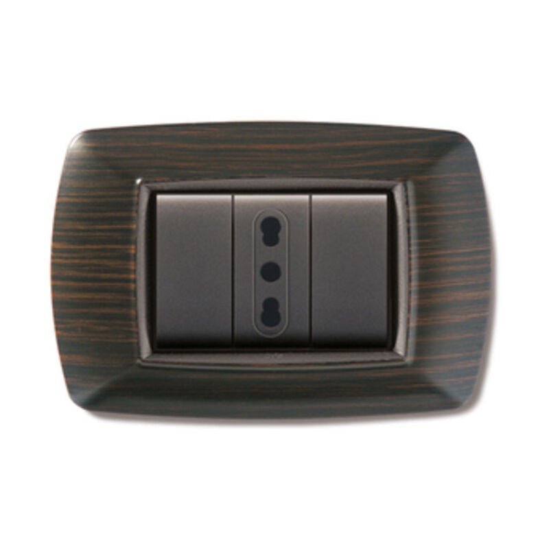 foto del prodotto placca life mod. living plastica wenge 3p. prezzo per 1 pezzo.