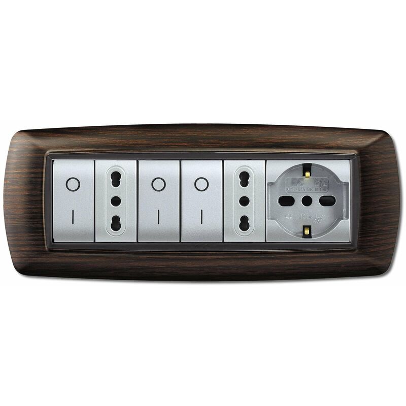 foto del prodotto placca life mod. living plastica wenge 7p