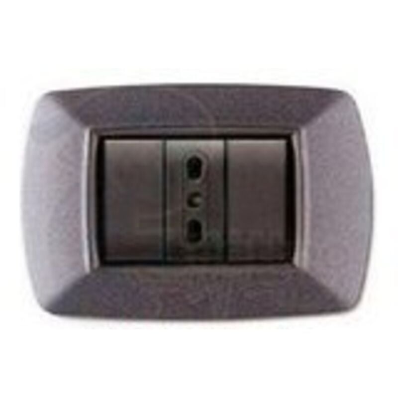 foto del prodotto placca life mod. living vulc.grigio chiaro 3p