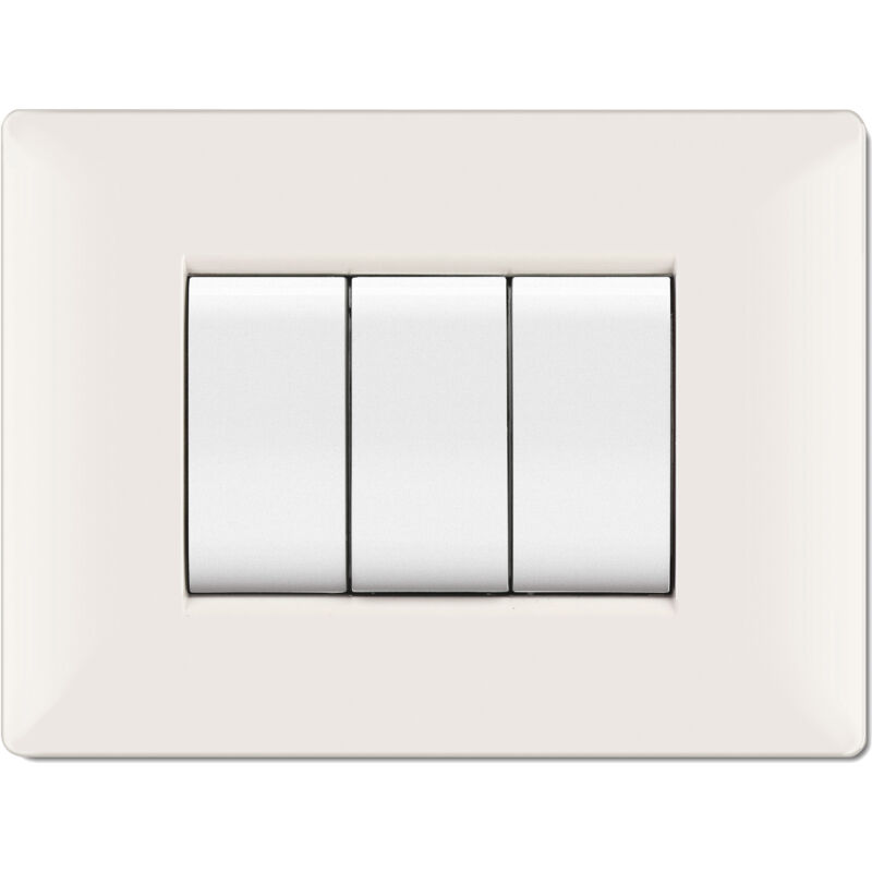 foto del prodotto placca life q mod.living plas.bianco 3p