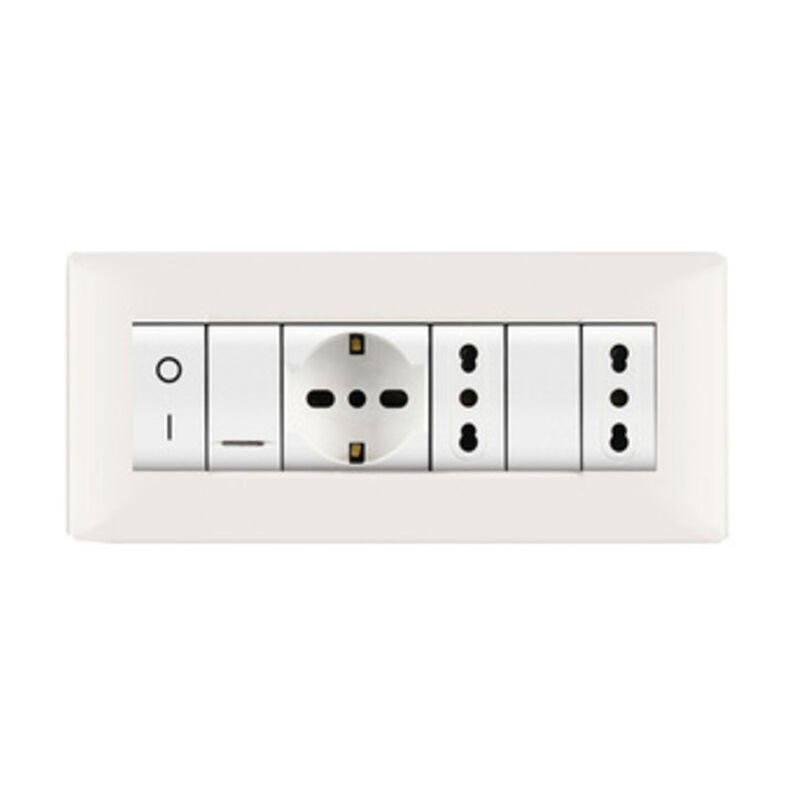 foto del prodotto placca life q mod.living plas.bianco 7p