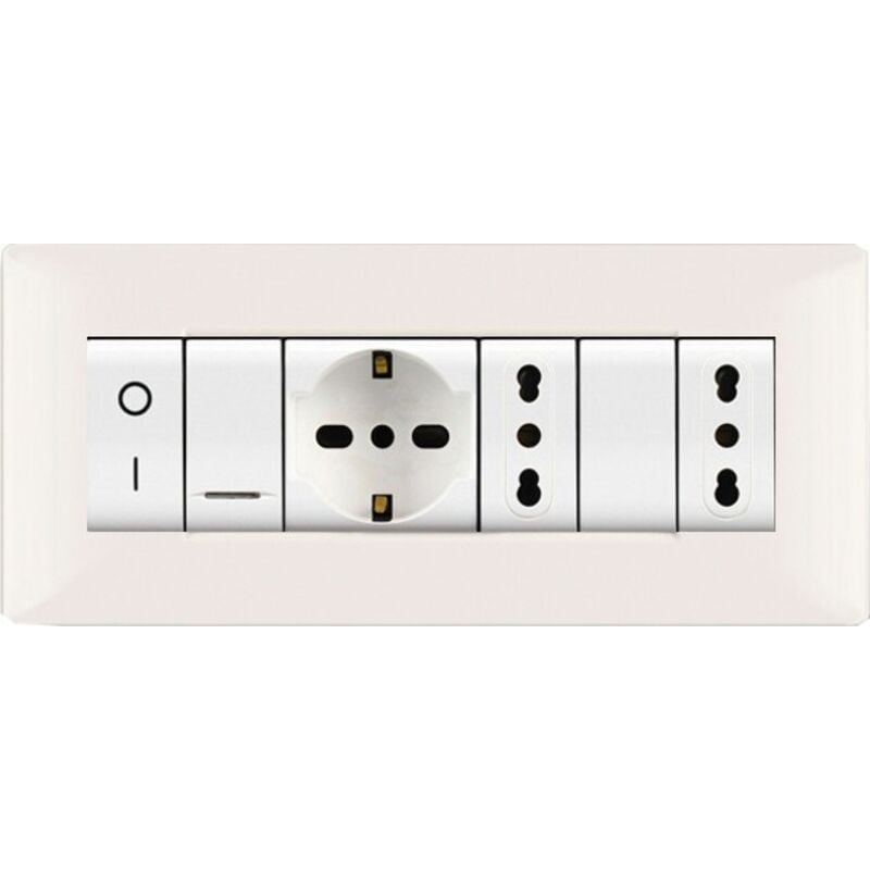 foto del prodotto placca life q mod.living plas.bianco 7p