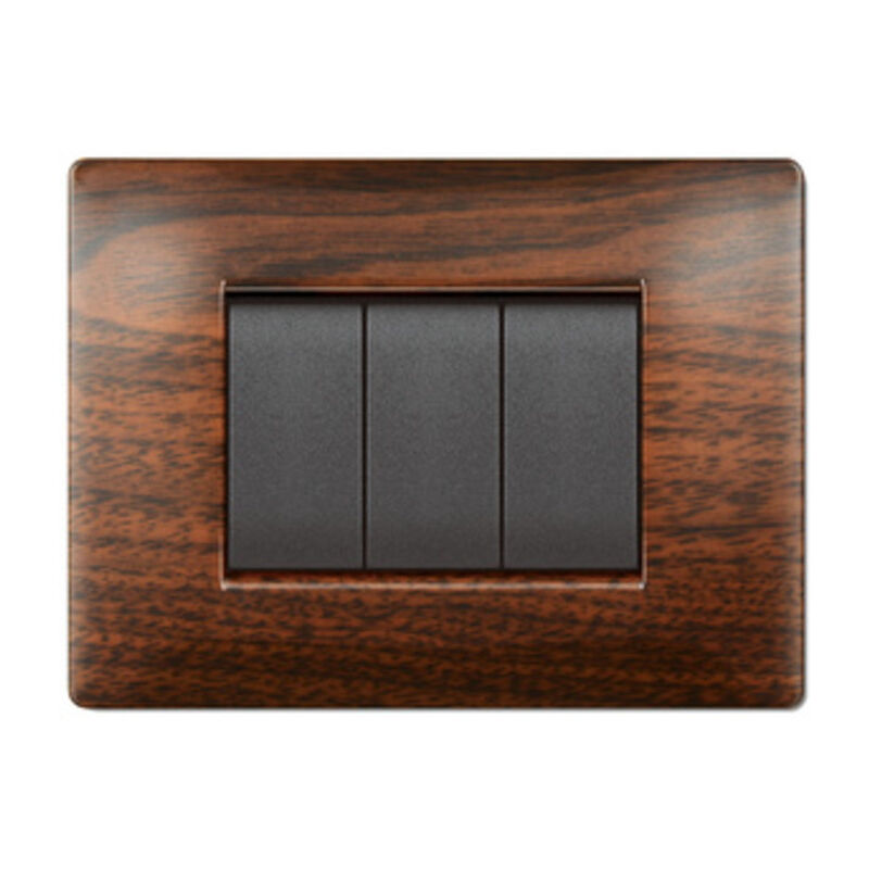 foto del prodotto placca life q mod.living plas.legno scuro 7p