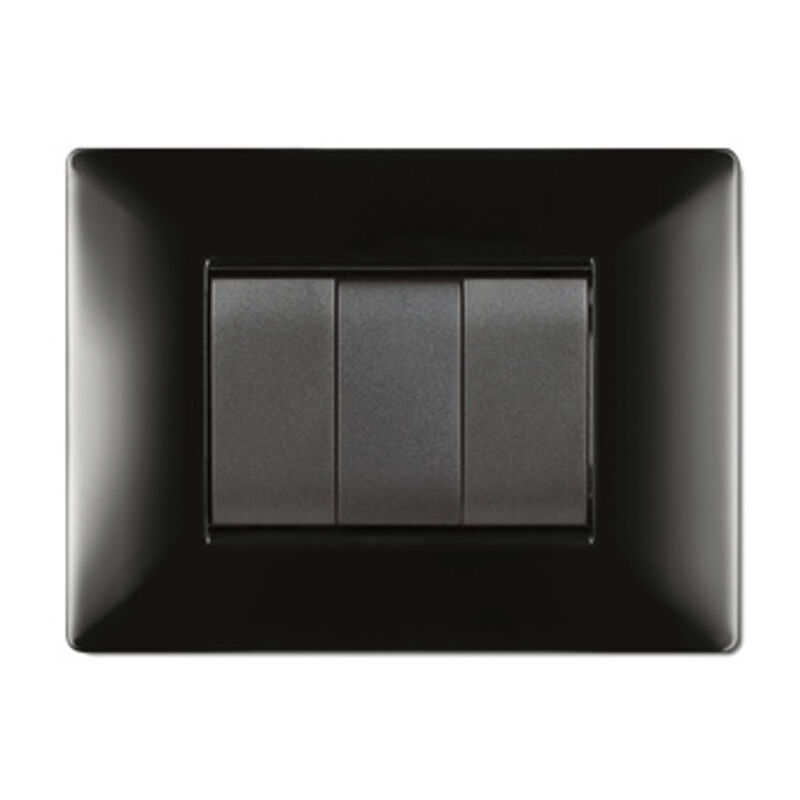 foto del prodotto placca life q mod.living plas.nero 4p