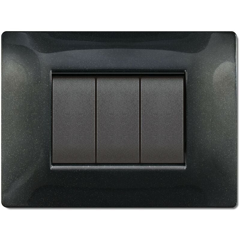 foto del prodotto placca life q mod.living plas.nero gl 4p pz 1,0