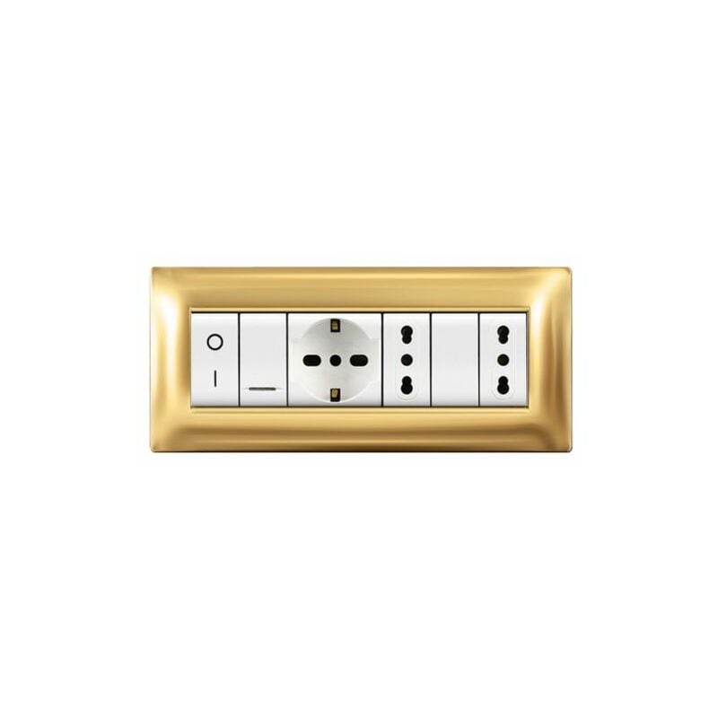 foto del prodotto placca life q mod.living plas.oro 7p