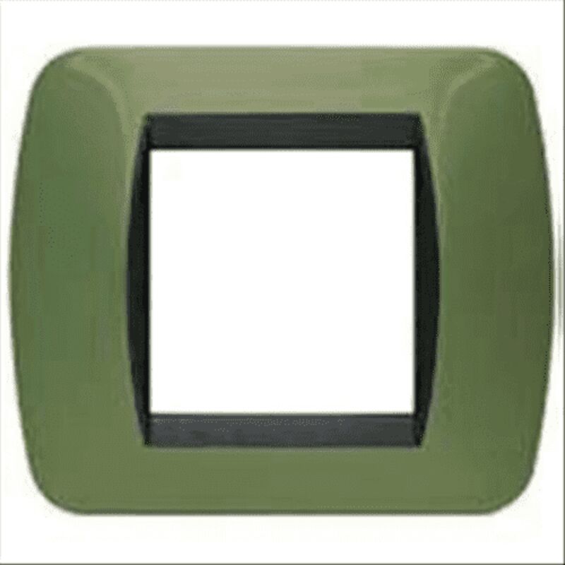 foto del prodotto placca living 2 moduli coloreverde metallico l4802vt bticino