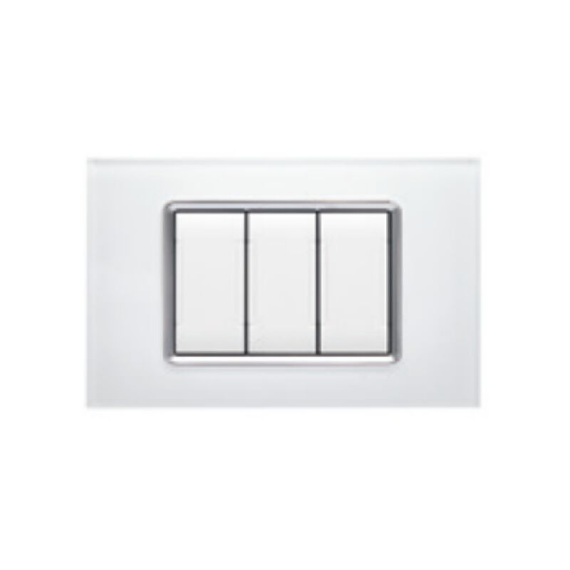 foto del prodotto placca mapam art 3 moduli bianco 8003bl 1