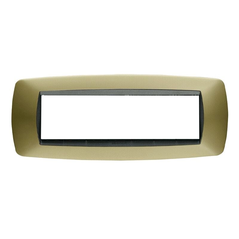 foto del prodotto placca master modo 7 posti ottone opaco 39tc247