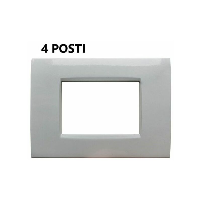 foto del prodotto placca metallo 504 4m posti bianca compatibile living light air