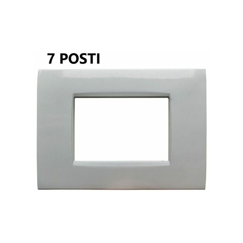 foto del prodotto placca metallo 506 6m posti bianca compatibile living light air