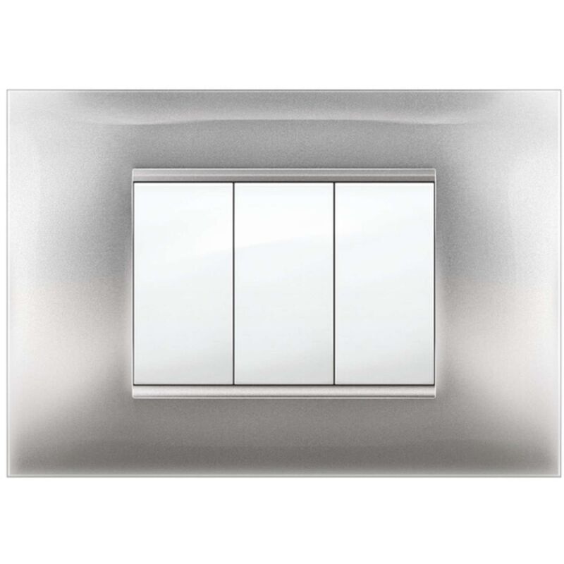 foto del prodotto placca mivida plana alluminio chiaro 3p 10 pezzi