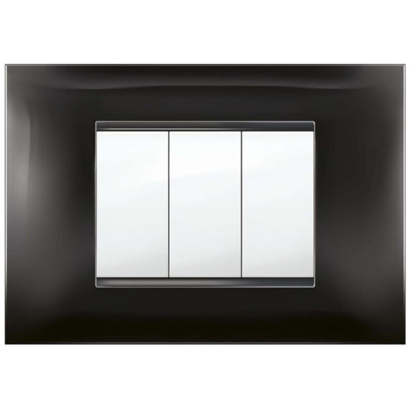 foto del prodotto placca mivida plana nero 3p 10 pezzi