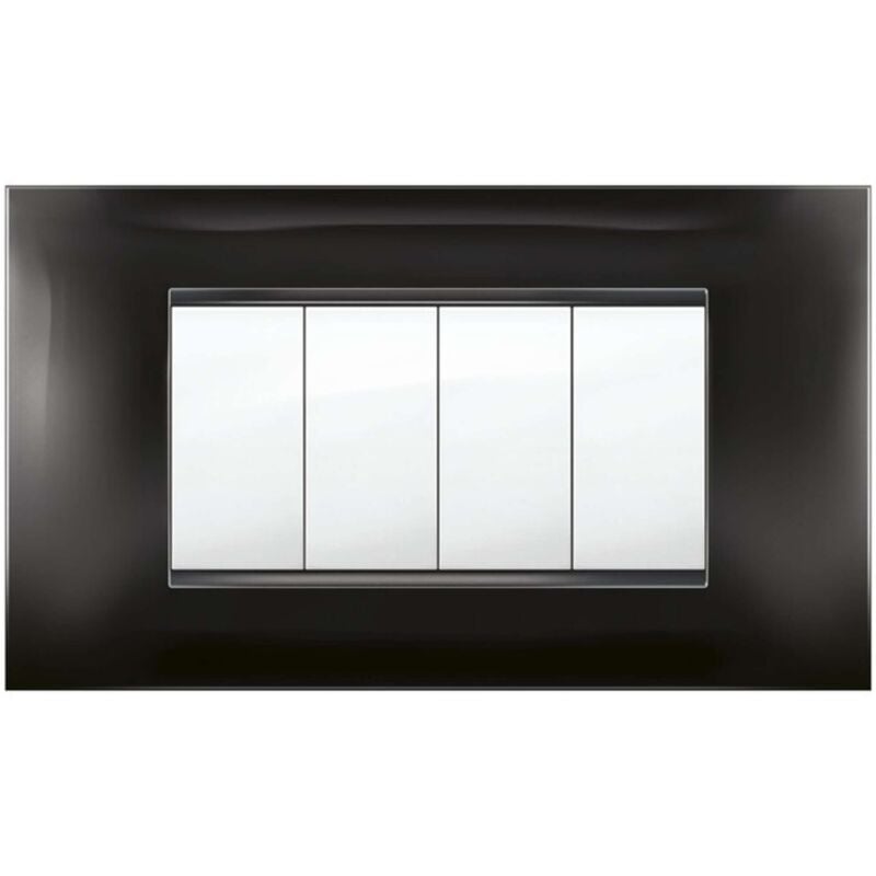 foto del prodotto placca mivida plana nero 4p