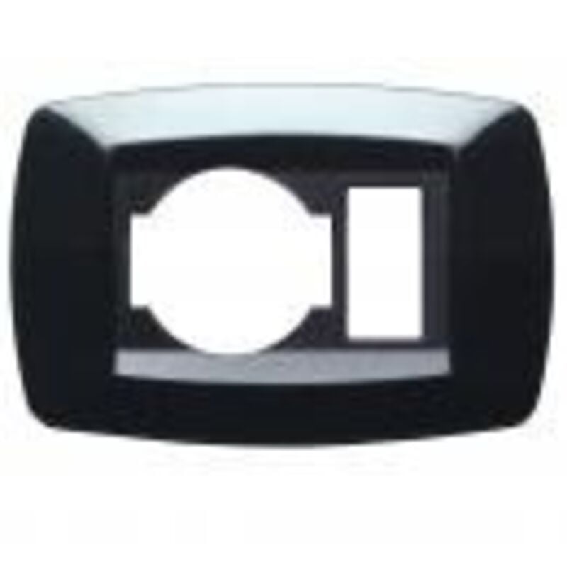 foto del prodotto placca mod universale 1 posto nero master cod. md20un1 