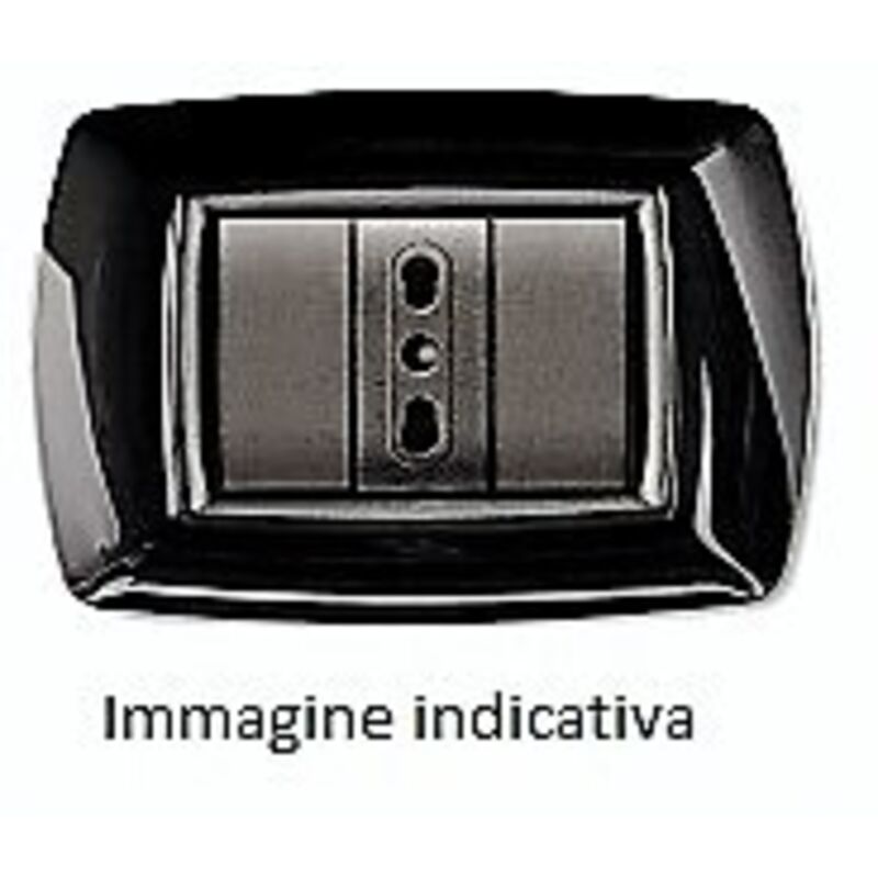 foto del prodotto placca mylife 7 moduli nero elettrocanali cod. ecl2987n 