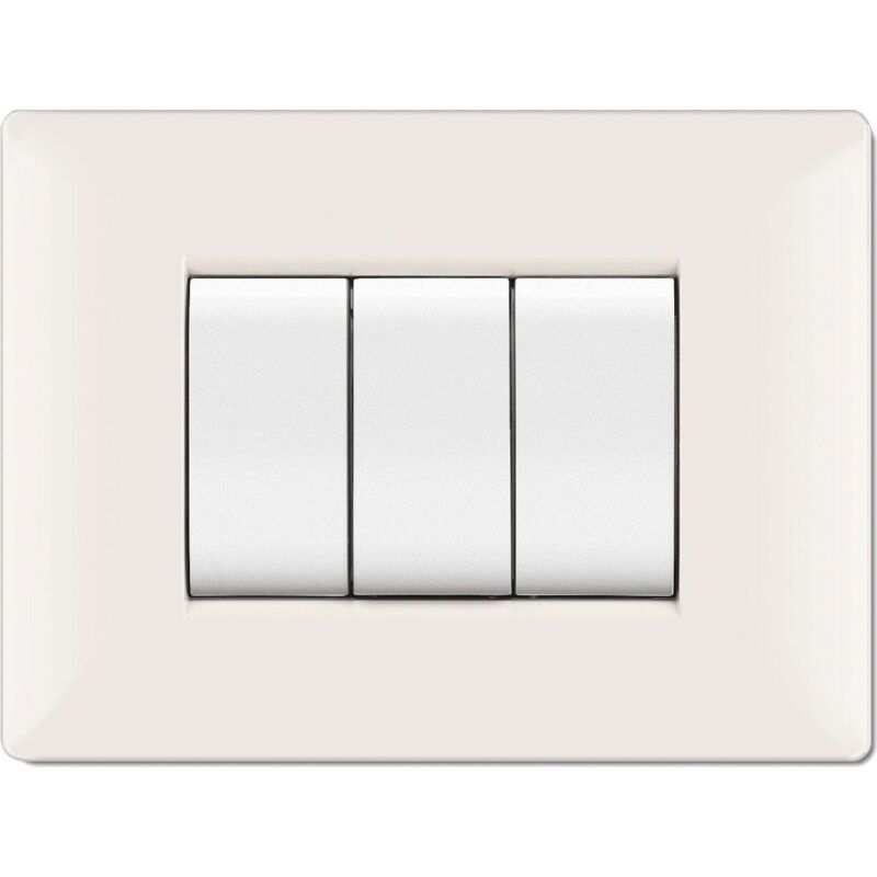foto del prodotto placca mylife q 4 moduli bianco elettrocanali cod. ecl2884wh 