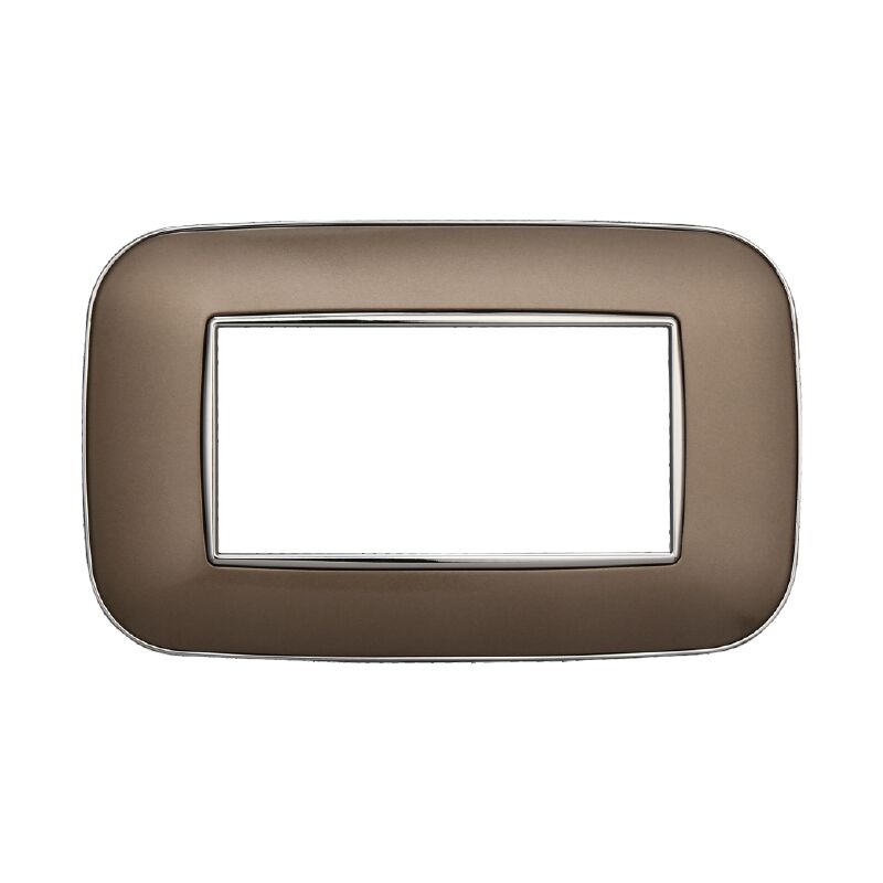 foto del prodotto placca orbis colore bronzo compatibile con serie bticino axolute 3 4 6 moduli ettroit an91 numero moduli 4 moduli