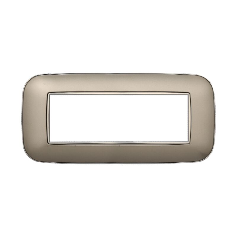 foto del prodotto placca orbis colore titanio compatibile con serie bticino axolute 3 4 6 moduli ettroit an91 numero moduli 6 moduli